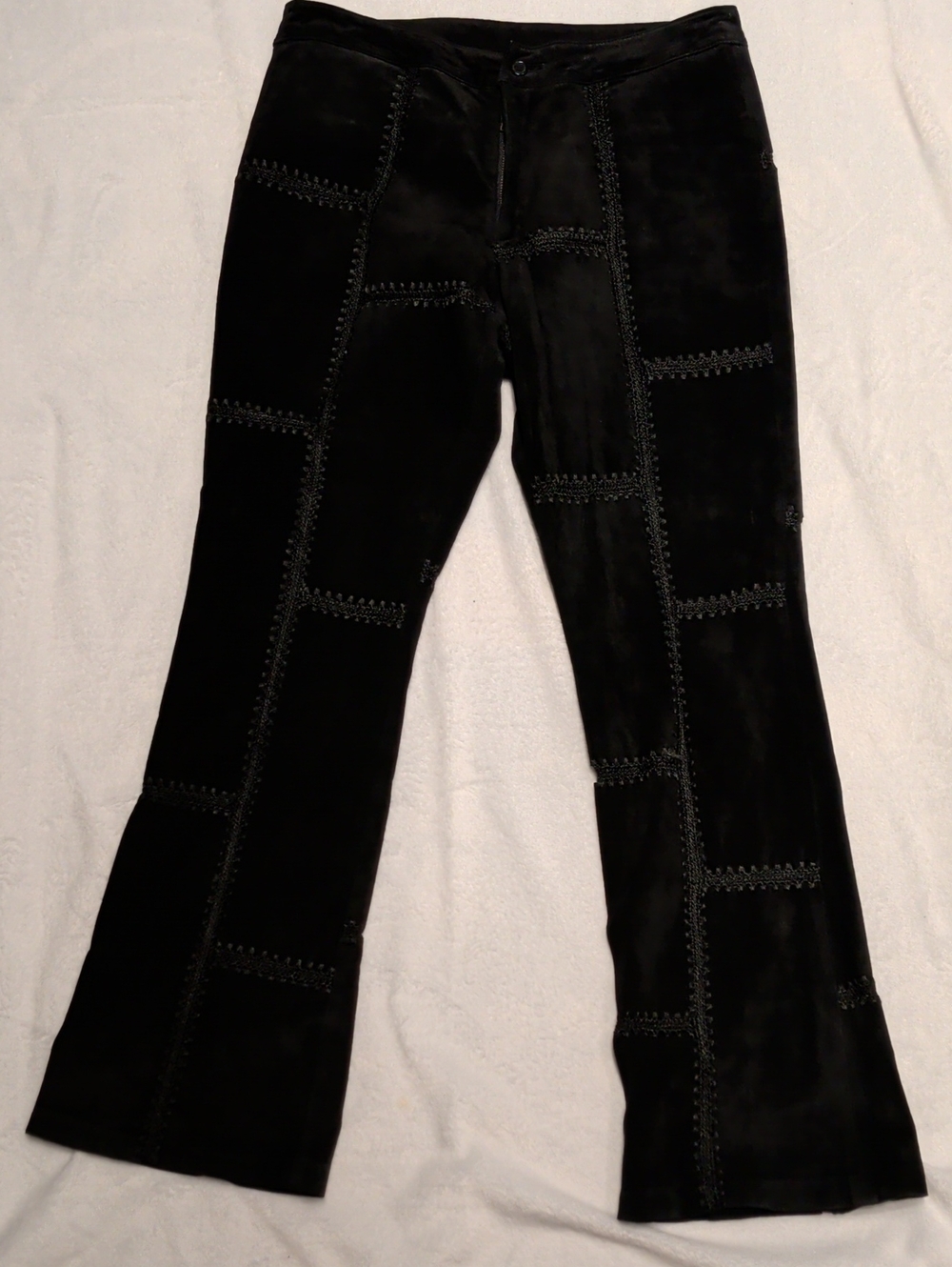 ​VTG 90s Original Pablo Patchwork Suede Pants - Size 13